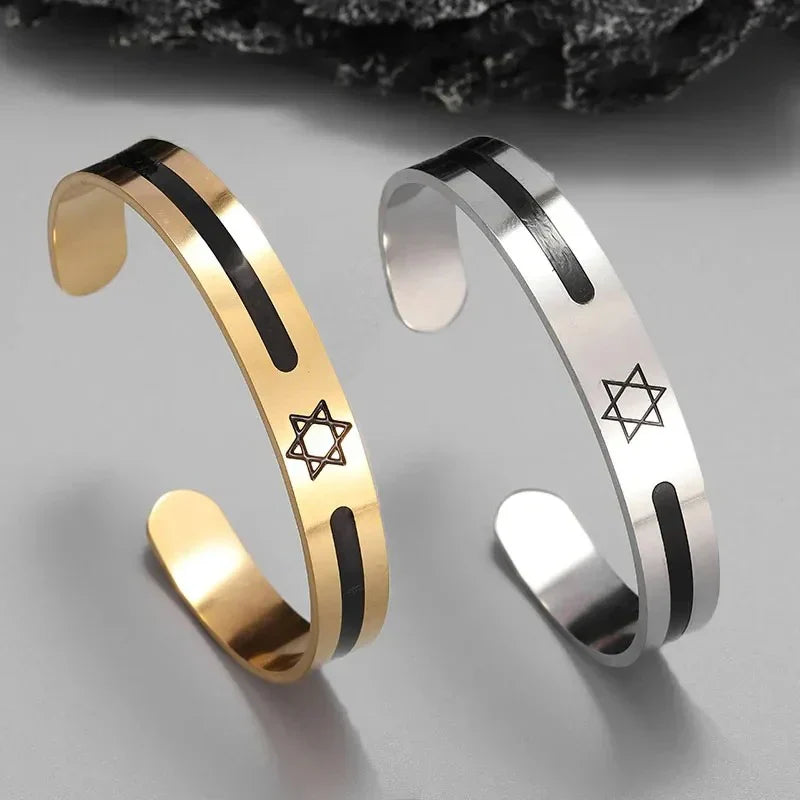 צמיד מתכת עם מגן דוד