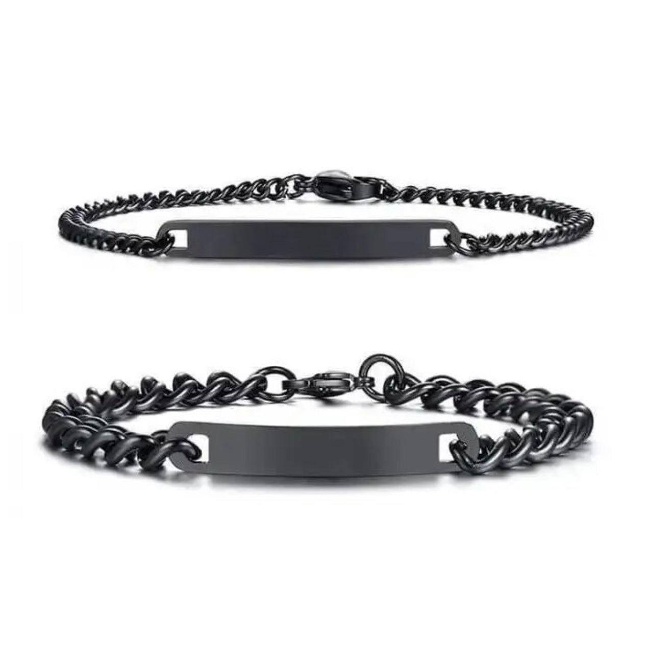 סט זוגי צמידי חריטה אישית