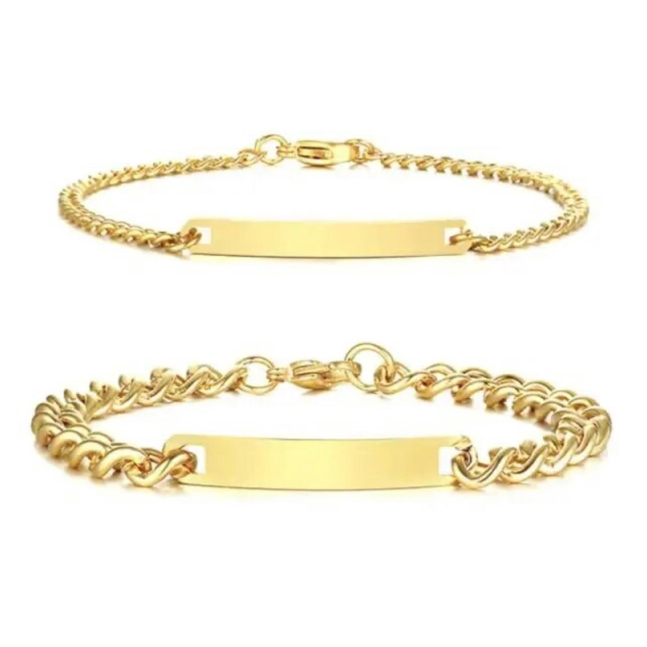 סט זוגי צמידי חריטה אישית